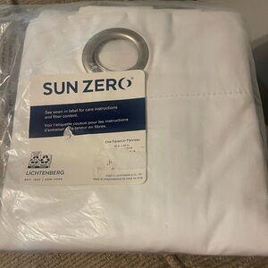Sun Zero Lichtenberg White Curtain Panel